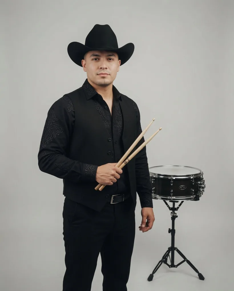 Grupo member with drums