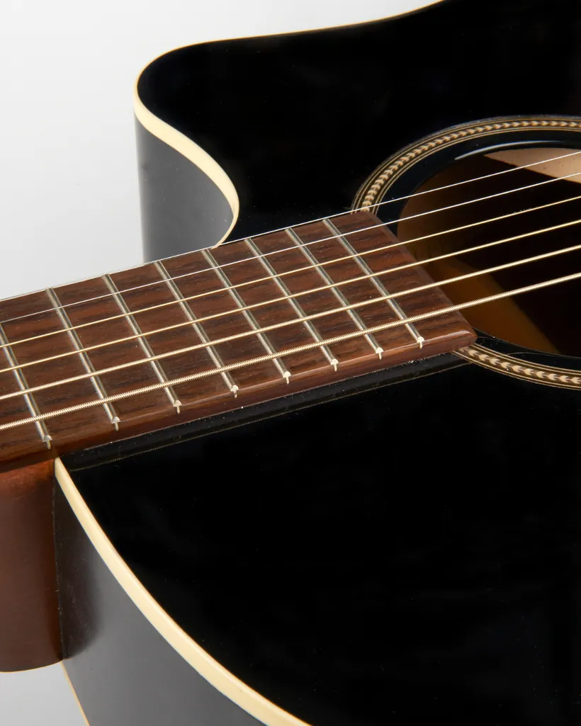 Acoustic guitar body detail
